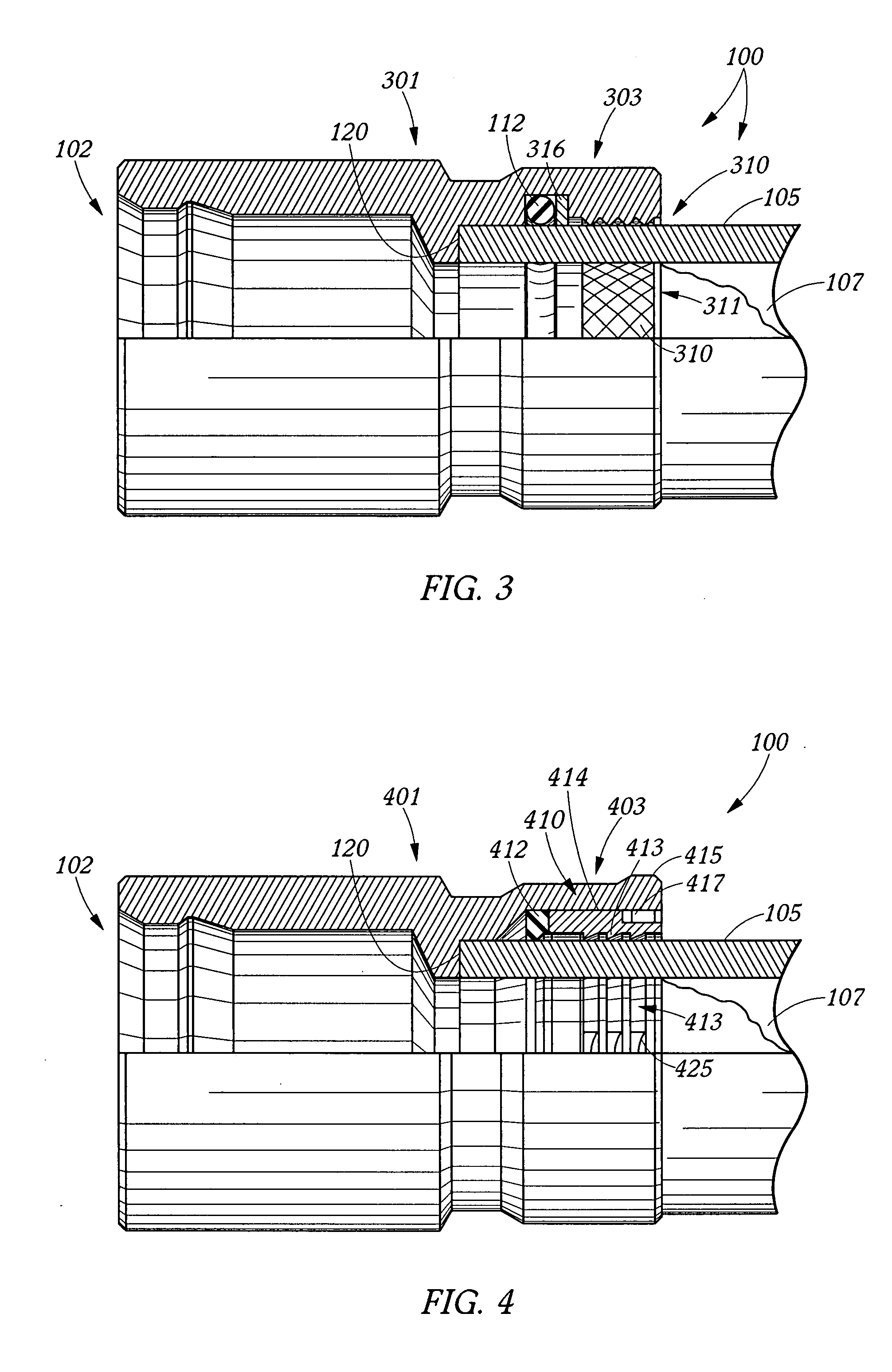 Crimped/swaged-on tubing termination apparatus, systems and methods