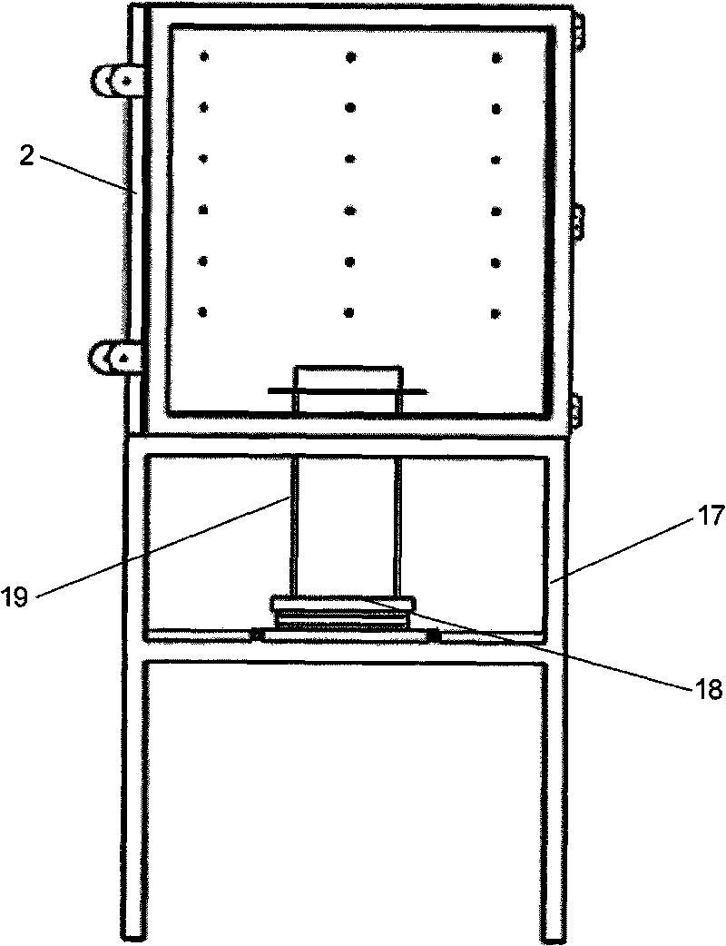 Simulation experiment device of fire disaster on external wall face of urban building