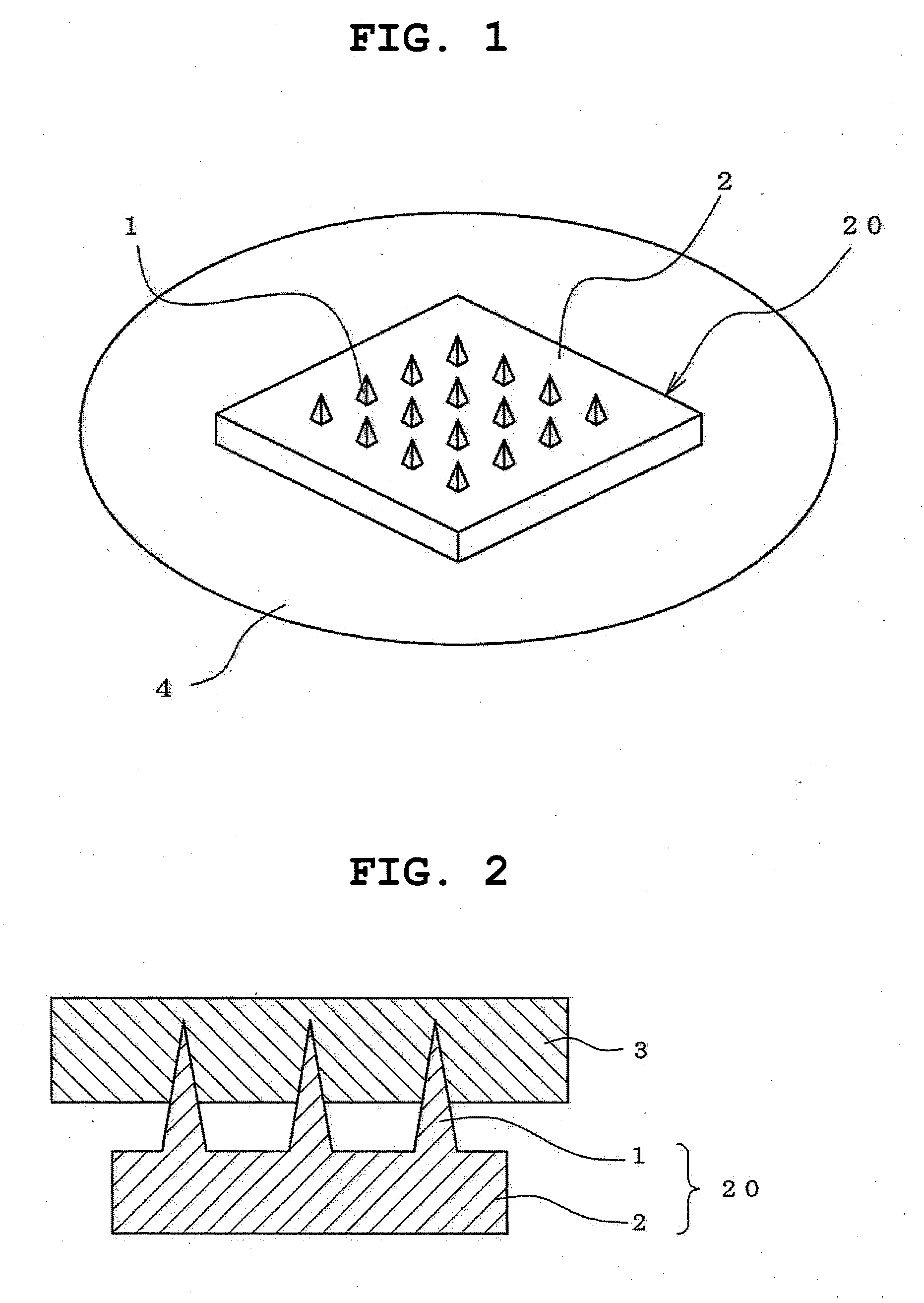 Process for producing microneedle of thermosensitive substance