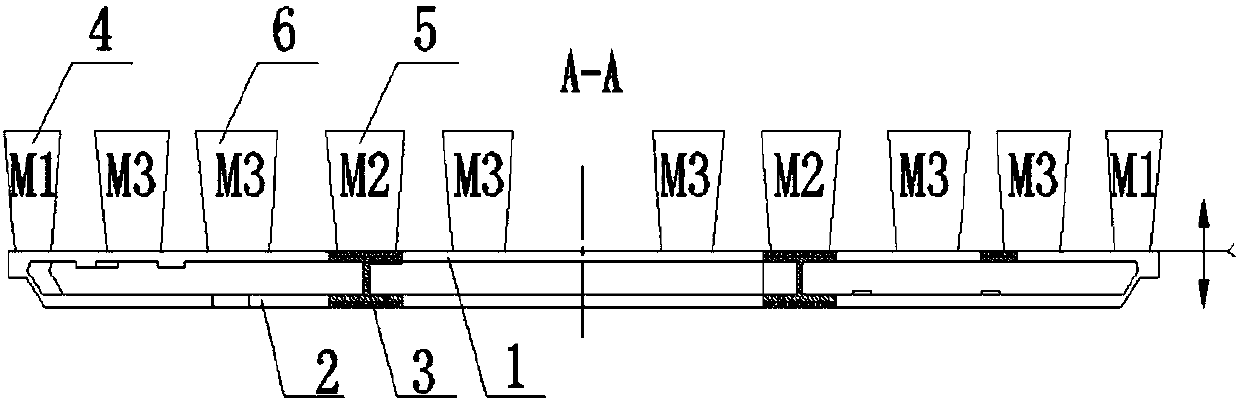 A casting process method for large-size magnesium alloy flat structural parts