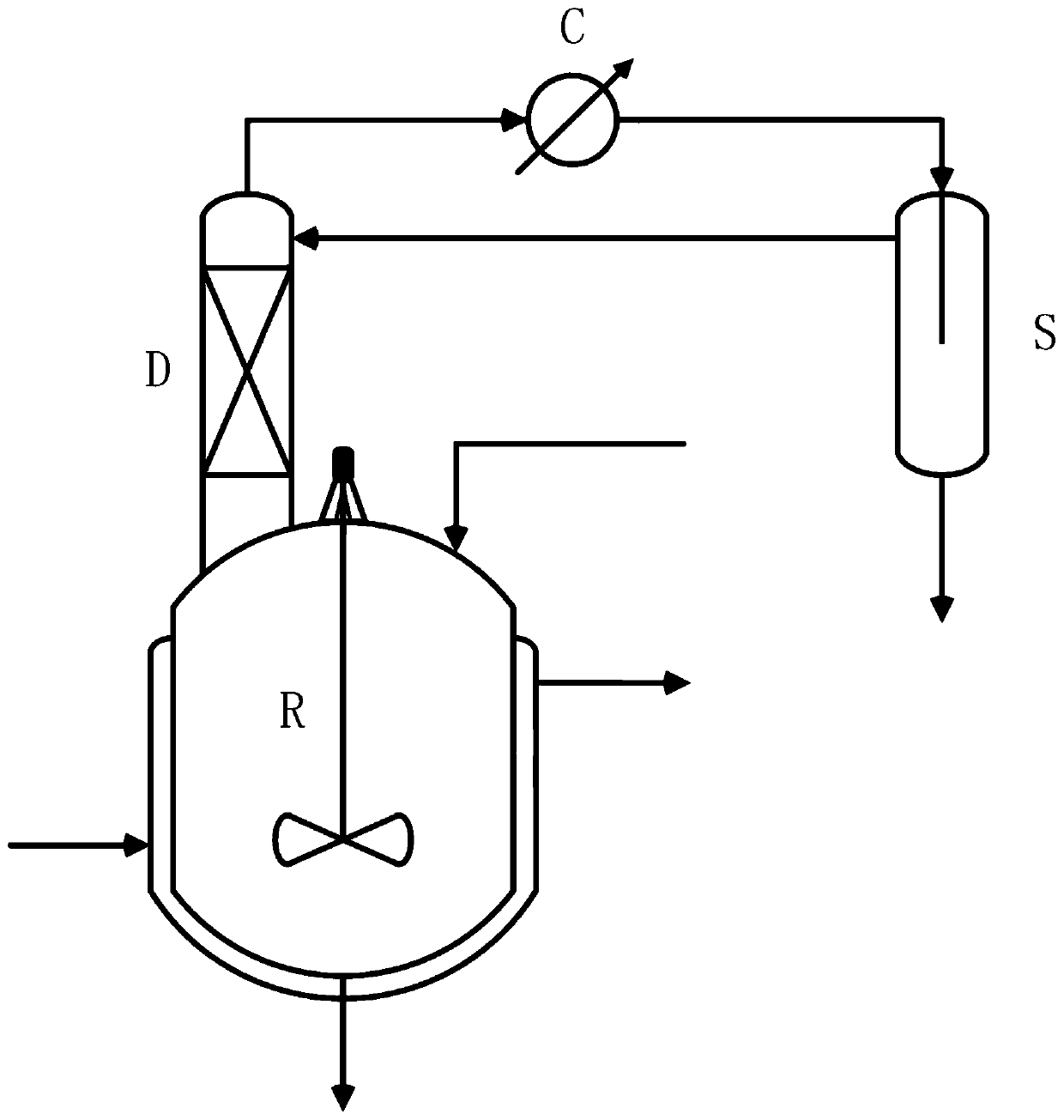 Device and method for preparing 2, 5-furandicarboxylic acid from hexose diacid (hexose diacid salt) by coupling dehydration cyclization reaction and azeotropic distillation dehydration