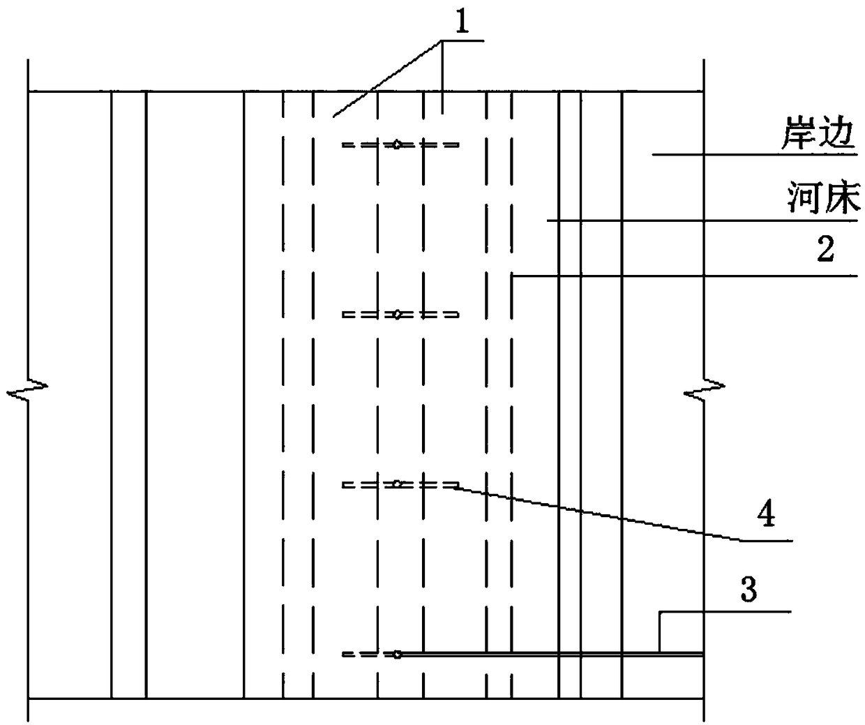 Underwater stone throwing and grouting reinforcing method for hanging soft foundation at lower part of immersed tube