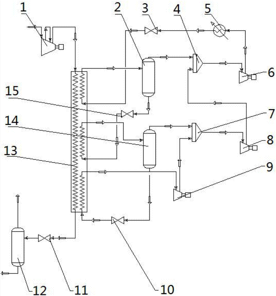 Marine liquefied ethane vaporized gas re-liquefaction device