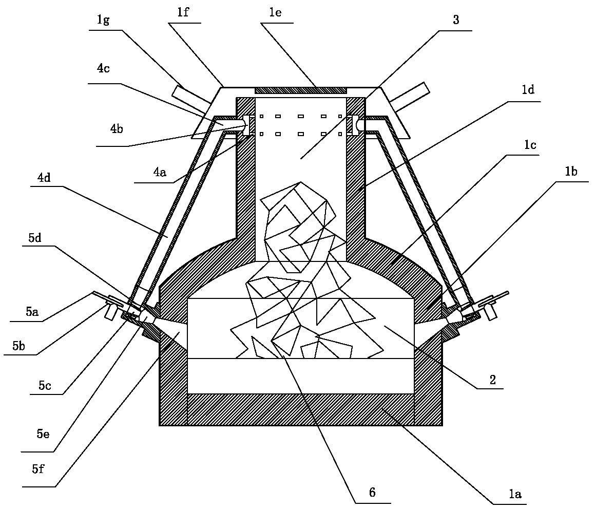 An aluminum melting furnace using flue gas backflow low oxygen high temperature combustion