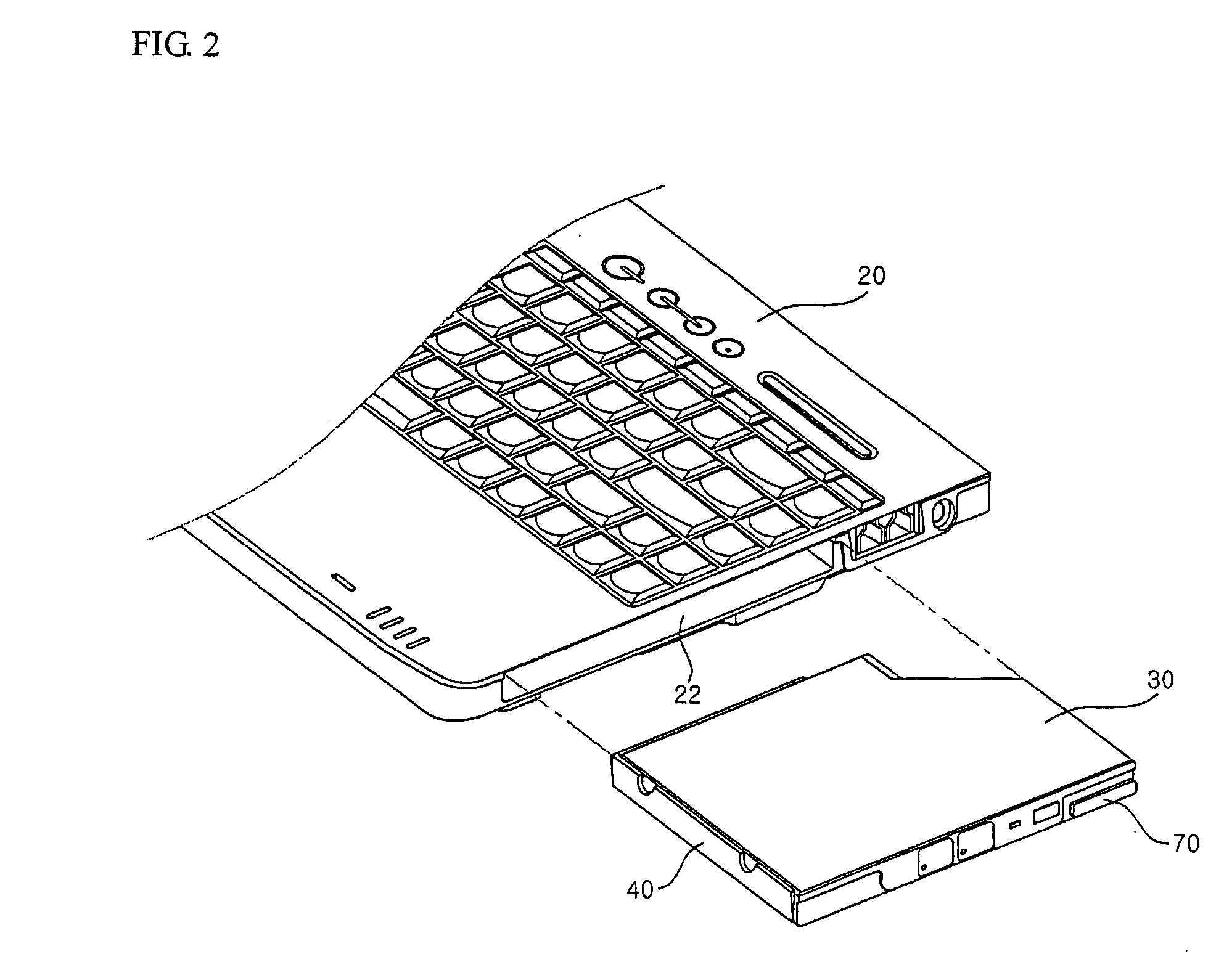 Device swapping apparatus for portable computer