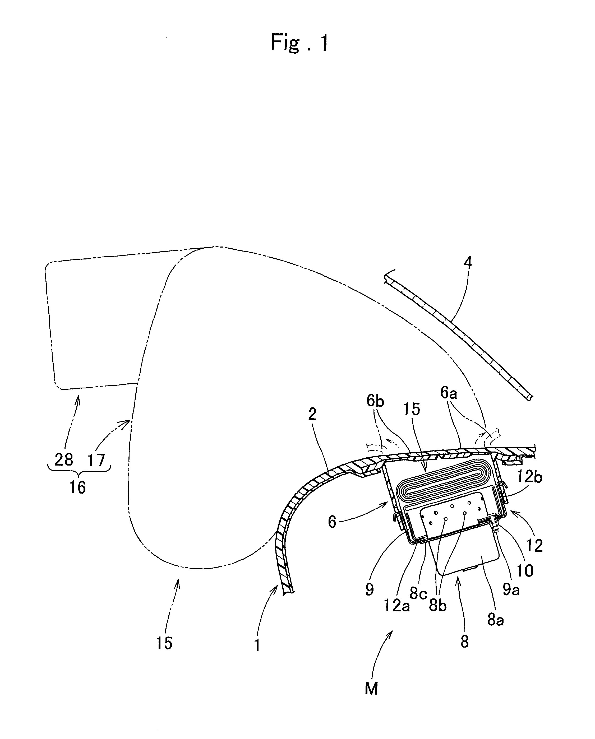 Airbag device for a front passenger seat