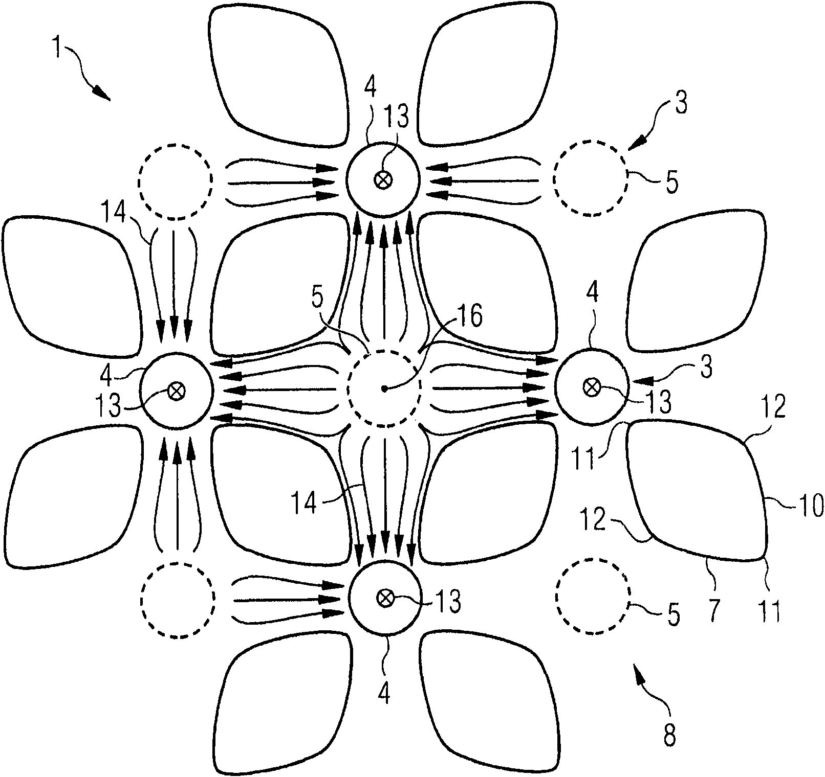 Multi-impingement-surface for cooling a wall