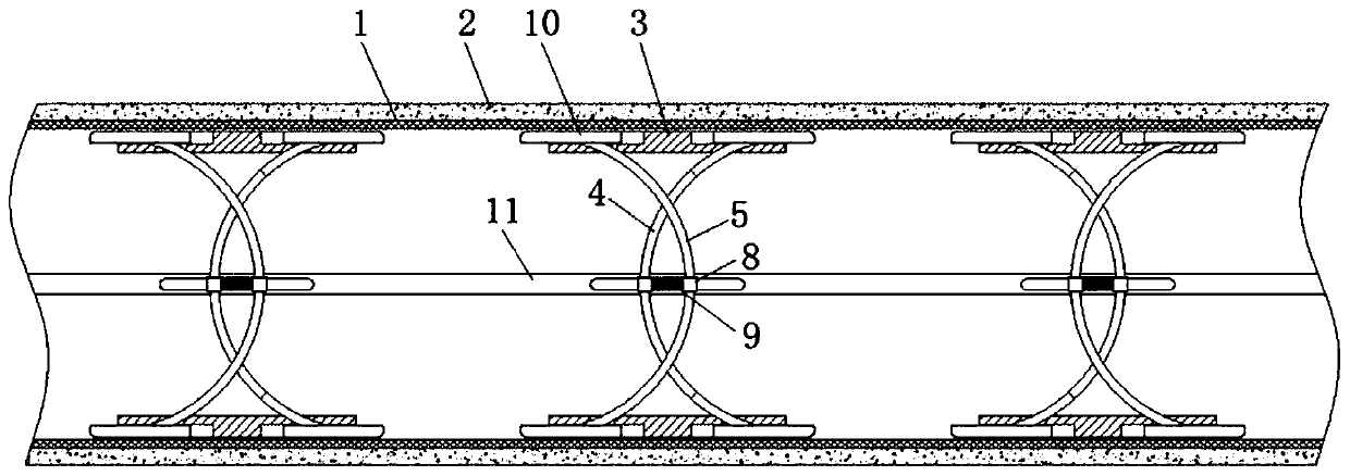 Adjustable mattress based on cross connection of elastic plates