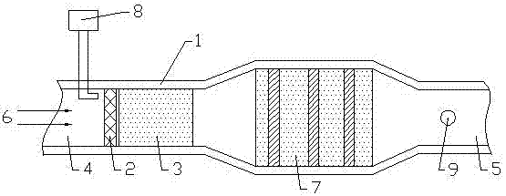 Tail gas purifier and honeycomb carrier coating process