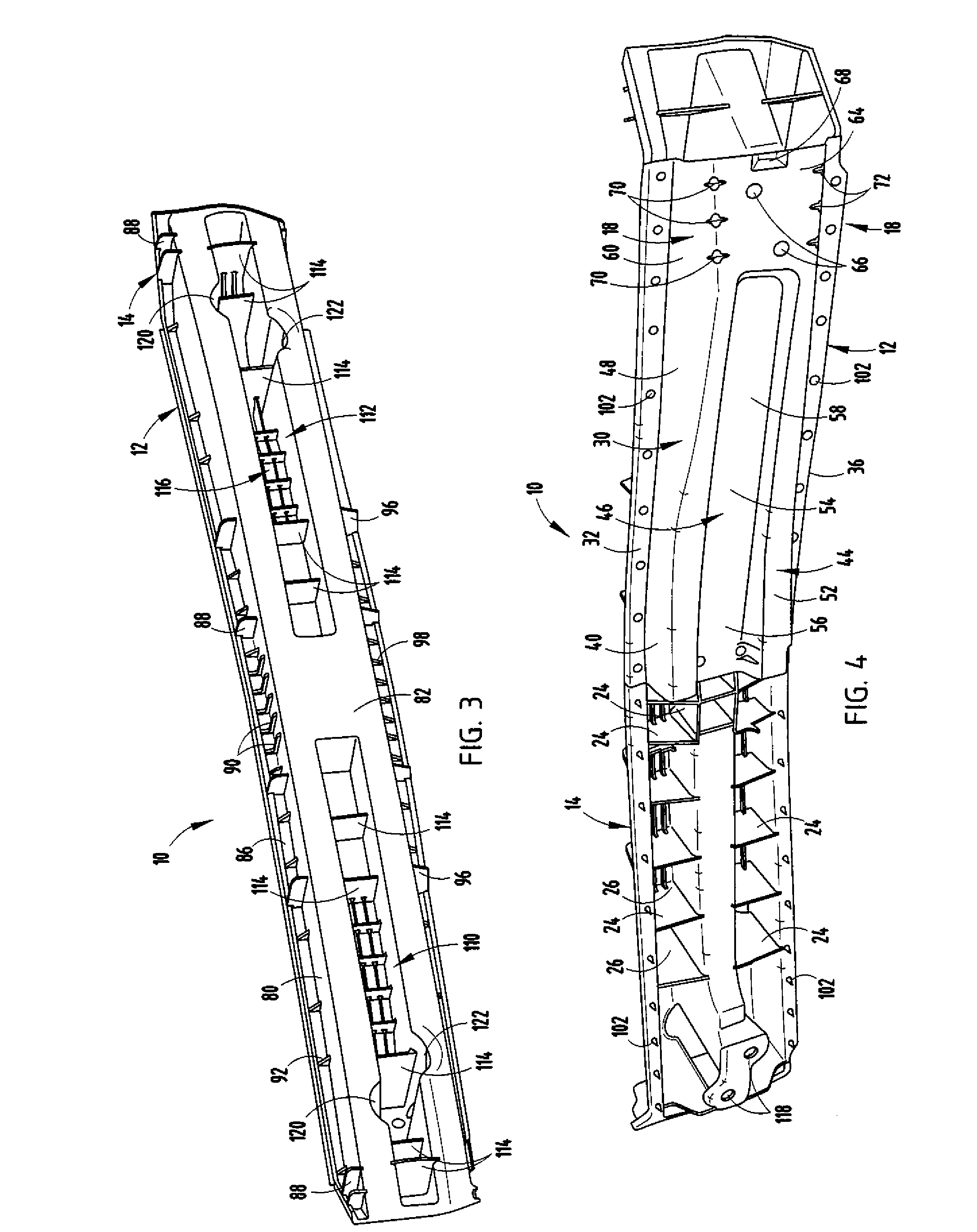 Vehicle bumper beam constructed of metal and plastic