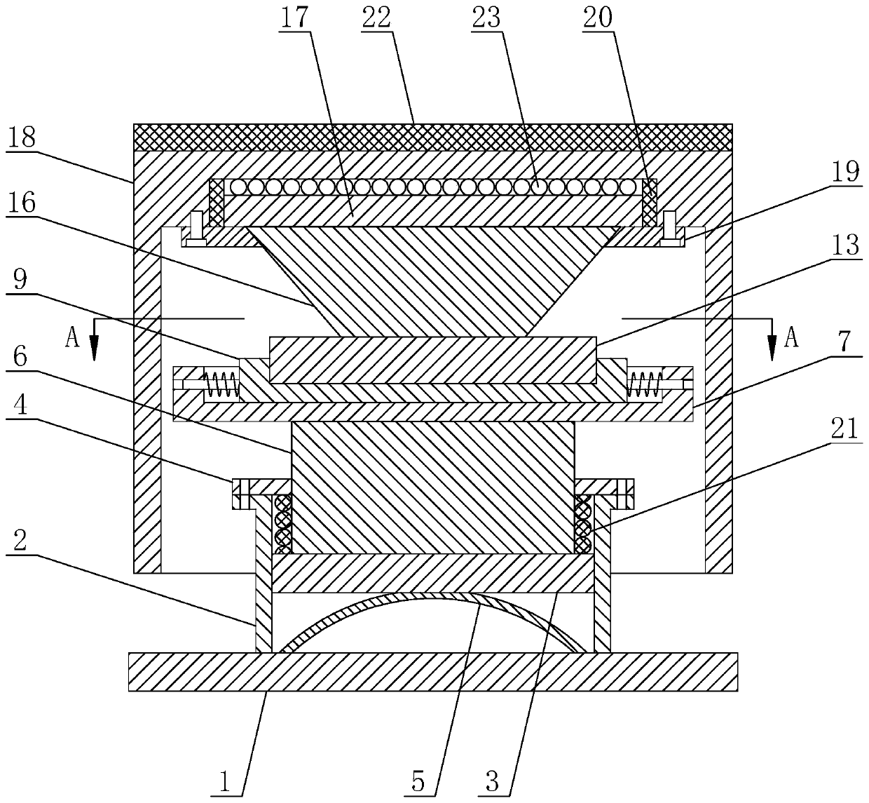 A vibration isolation installation device for building electrical equipment