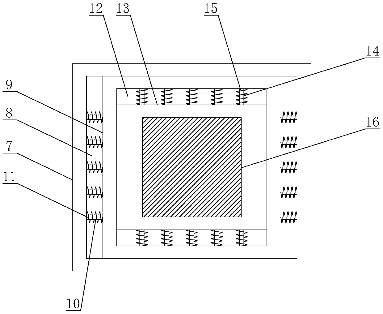 A vibration isolation installation device for building electrical equipment