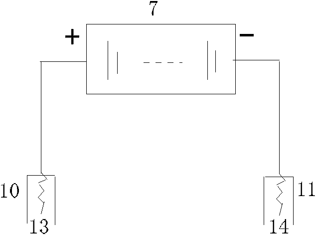 Electromigration acid-base titration device for measuring acid and alkali concentration