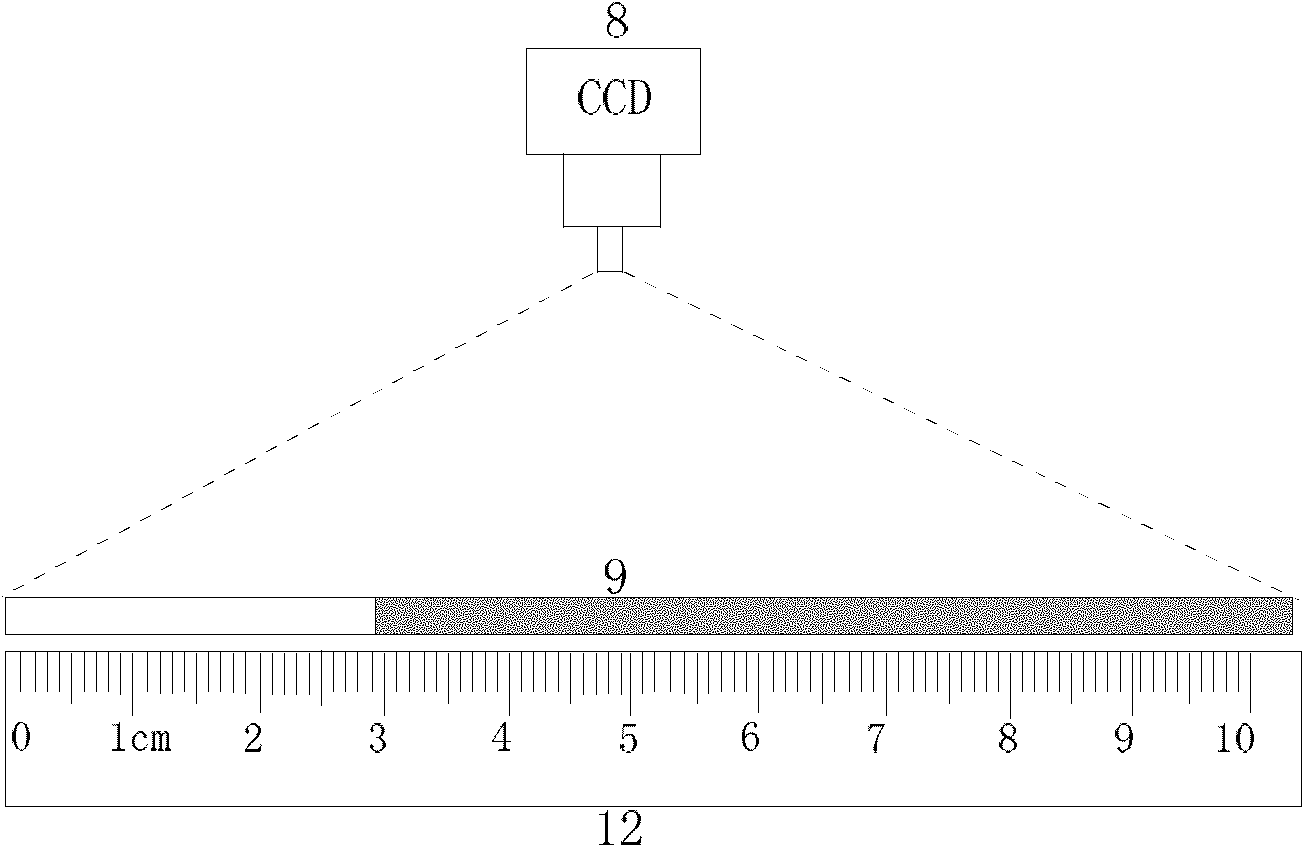 Electromigration acid-base titration device for measuring acid and alkali concentration