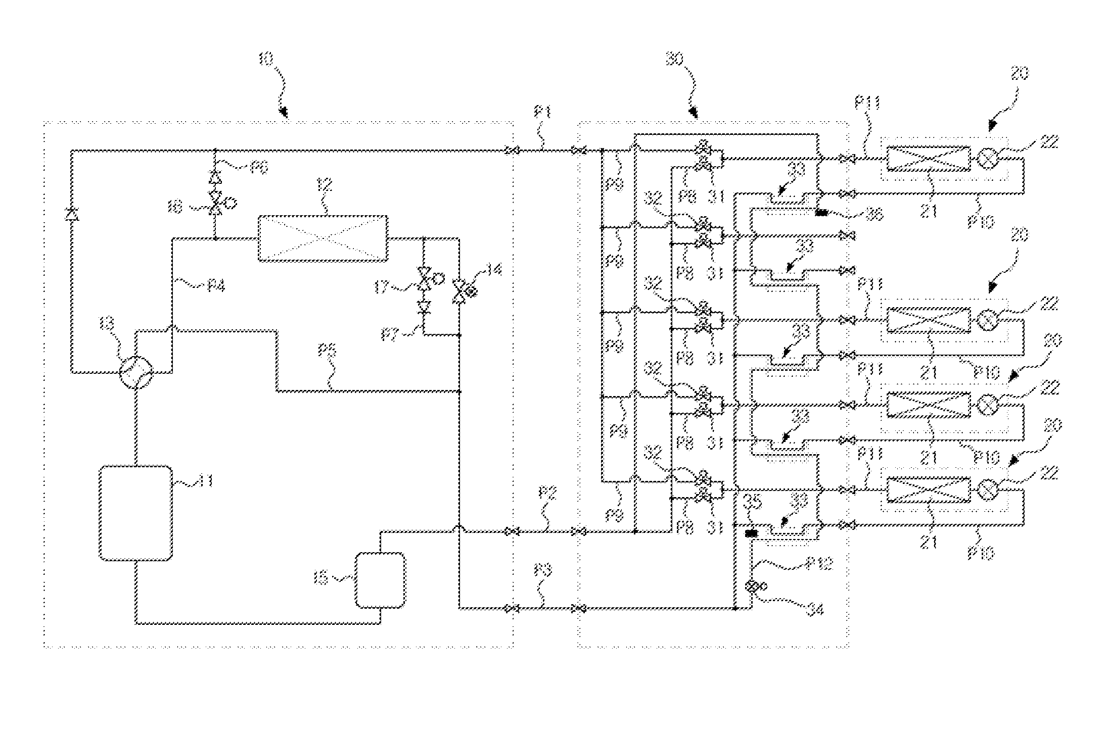 Multi type air conditioner and cooling and heating control method thereof