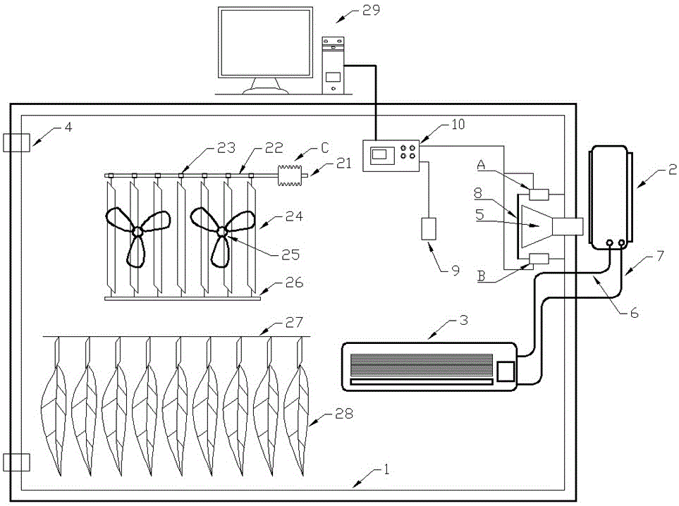 Heat-pump-type heat-recovery tobacco drying device controlled by computer