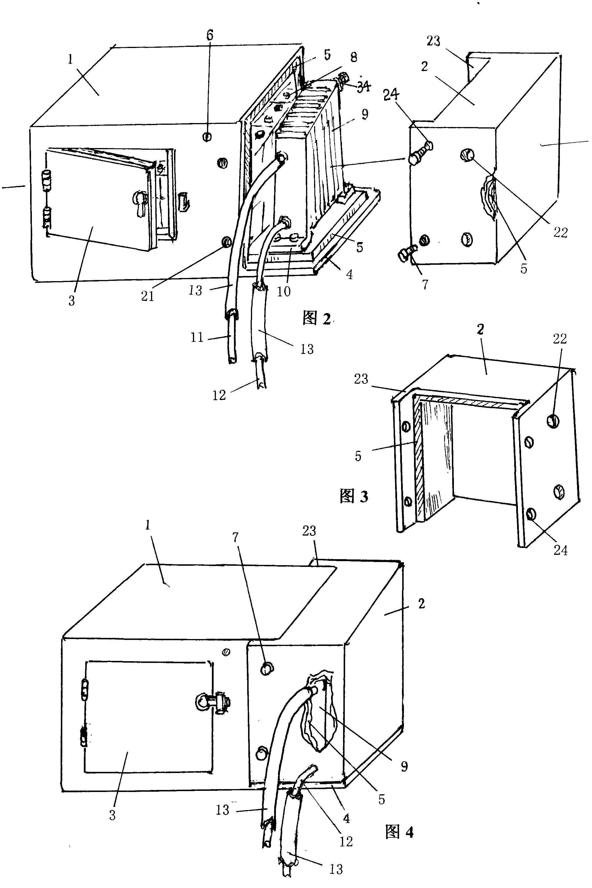 Cell box heating and motor radiating device of electric automobile