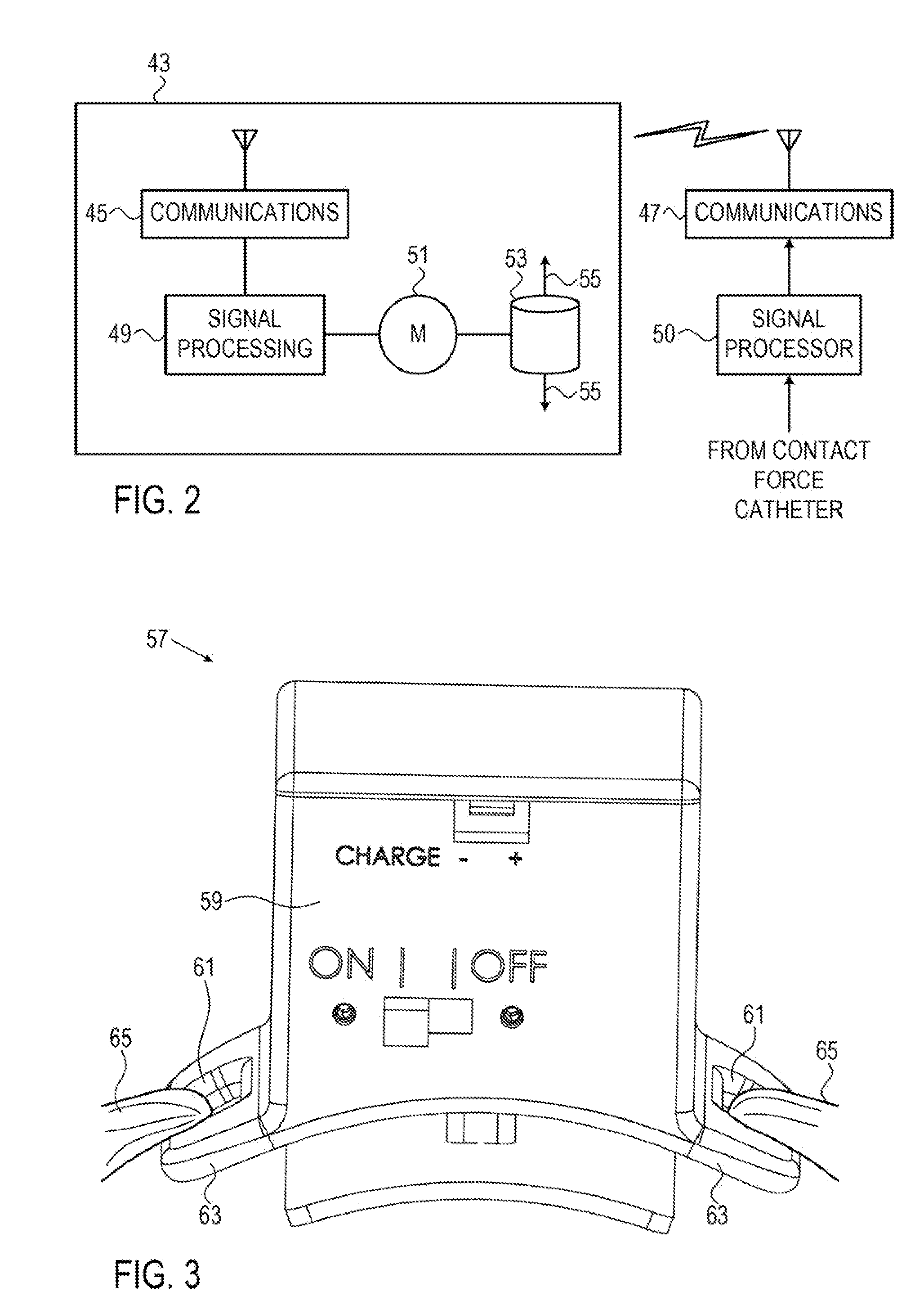 Force feedback device and method for catheters