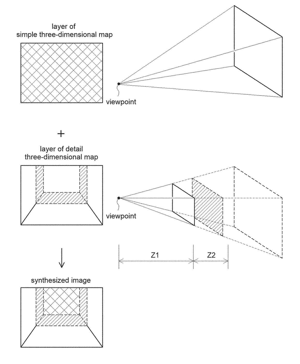 Three-dimensional map display system