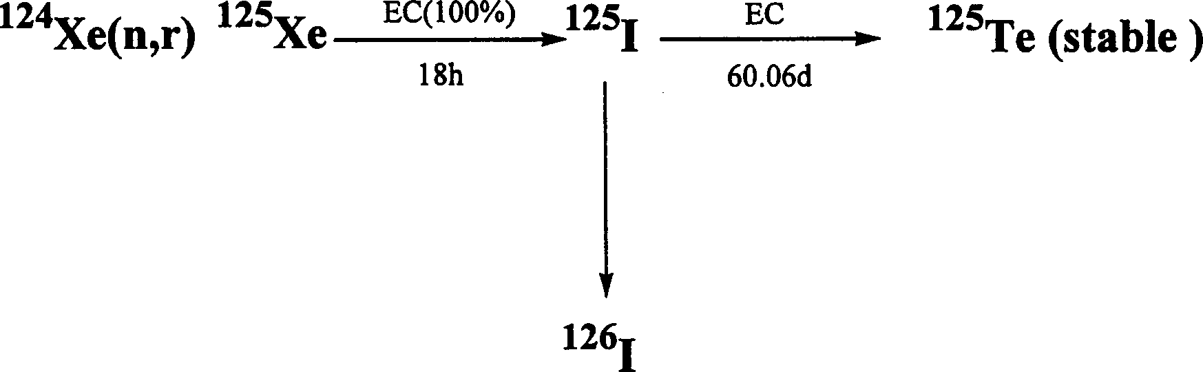 Internal circulating irradiation capsule for iodine-125 and method of producing iodine-125 using same