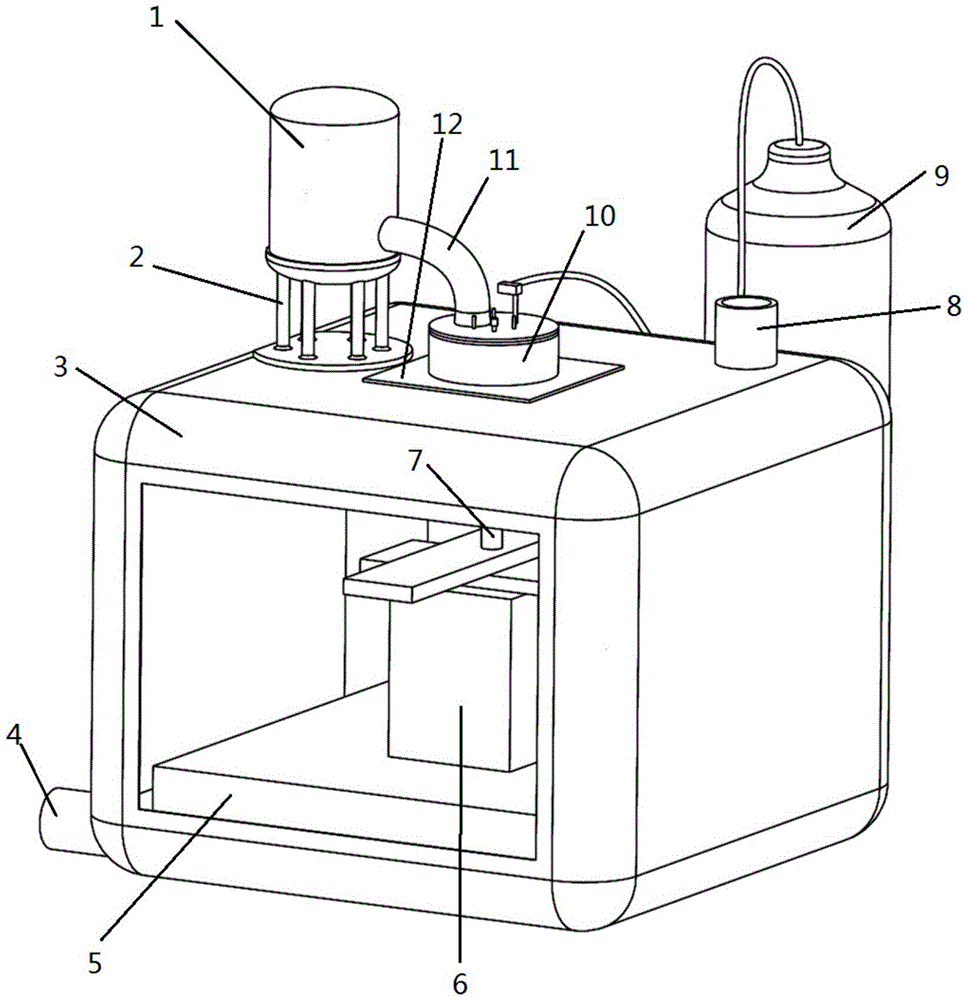 A device for realizing mobile micro-die-casting of metal components