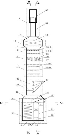 Flue gas desulfurization regeneration integrated tower and flue gas desulfurization method