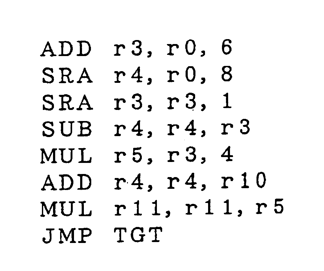 Microprocessor having delayed instructions with variable delay times for executing branch instructions