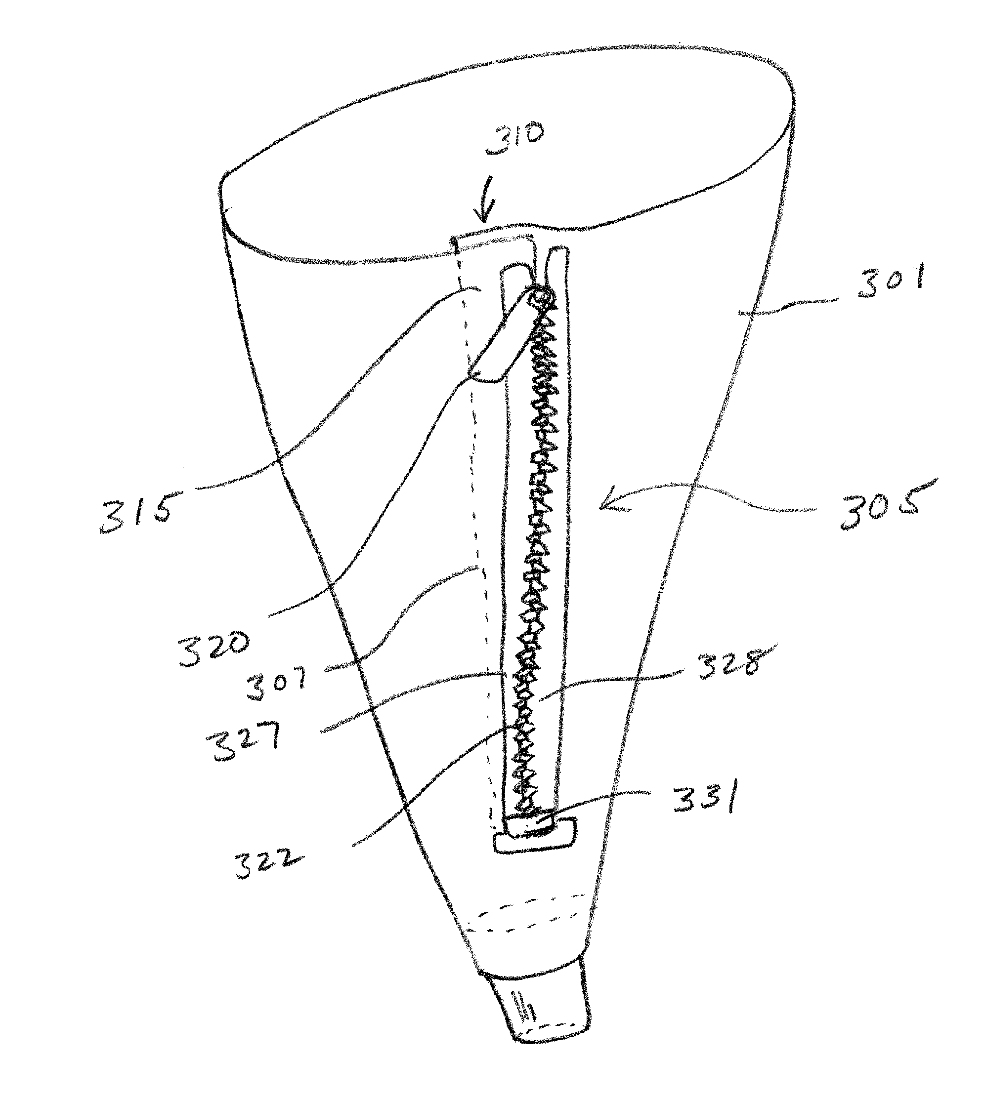 Dispensing Bag with Longitudinal Split