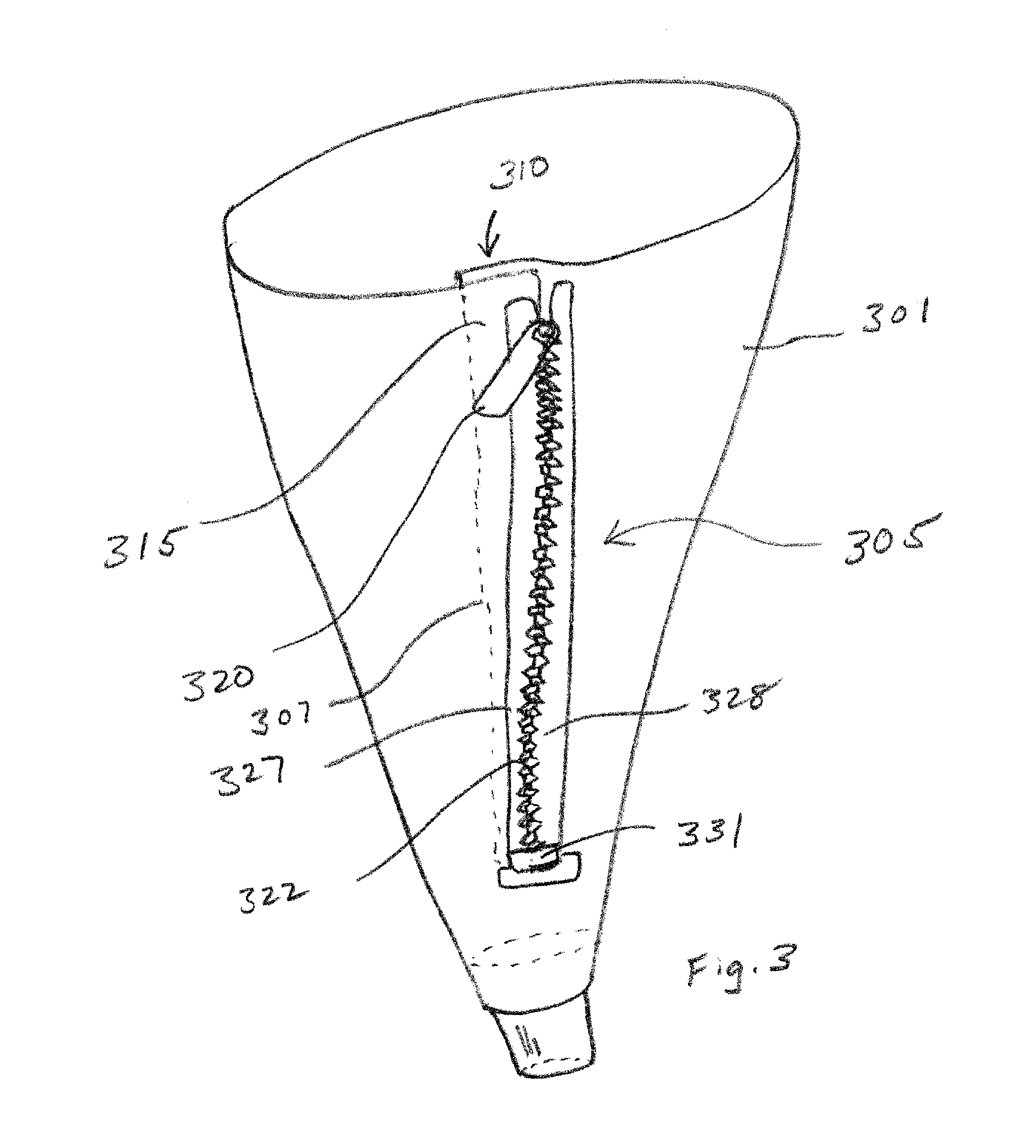 Dispensing Bag with Longitudinal Split