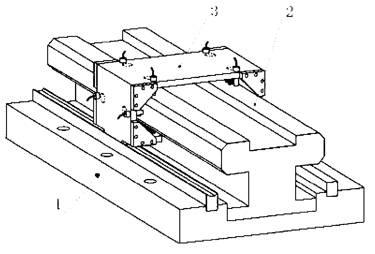 Five-freedom degree magnetic levitation guide rail with novel electromagnet distribution