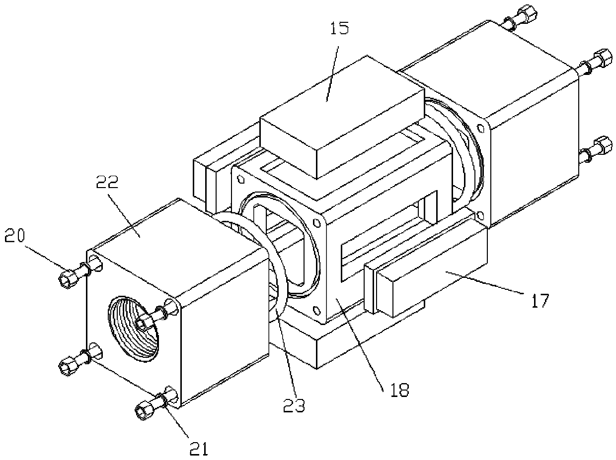 A magnetic pulse abrasive water jet cutting machine