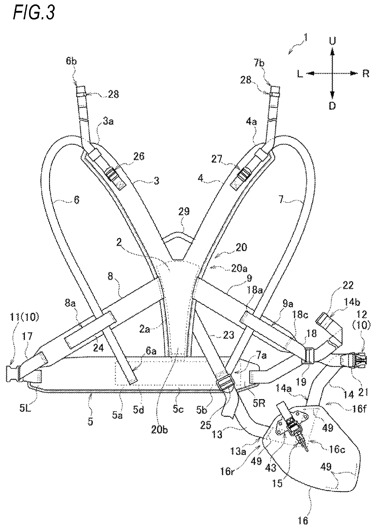 Working machine support belt