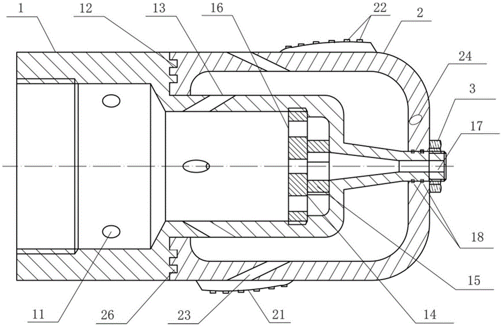 Rotary self-propelled mixing jet bit with cutting wing ribs