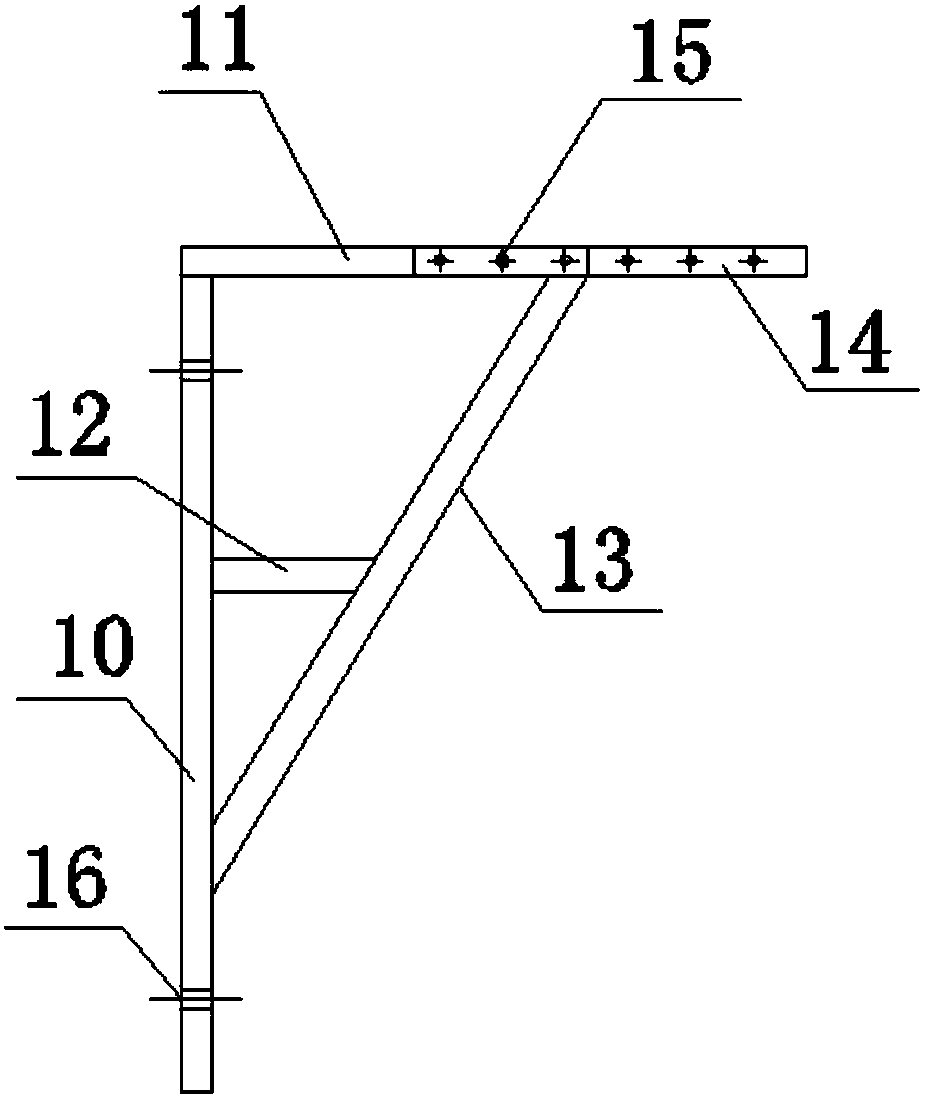 Folding-unfolding adjustable externally-hung frame for fabricated concrete structure