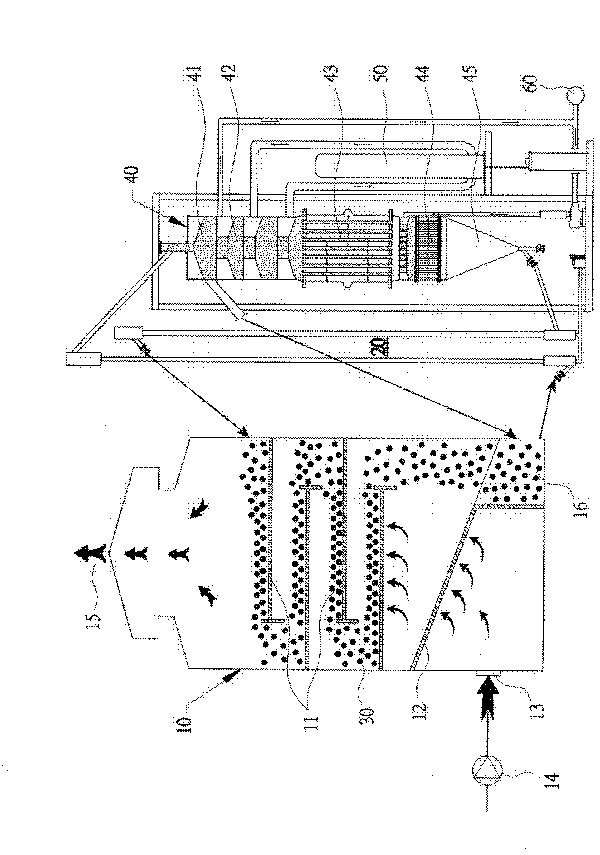 Organic solvent recovery apparatus for increasing recovery quality, method and uses thereof