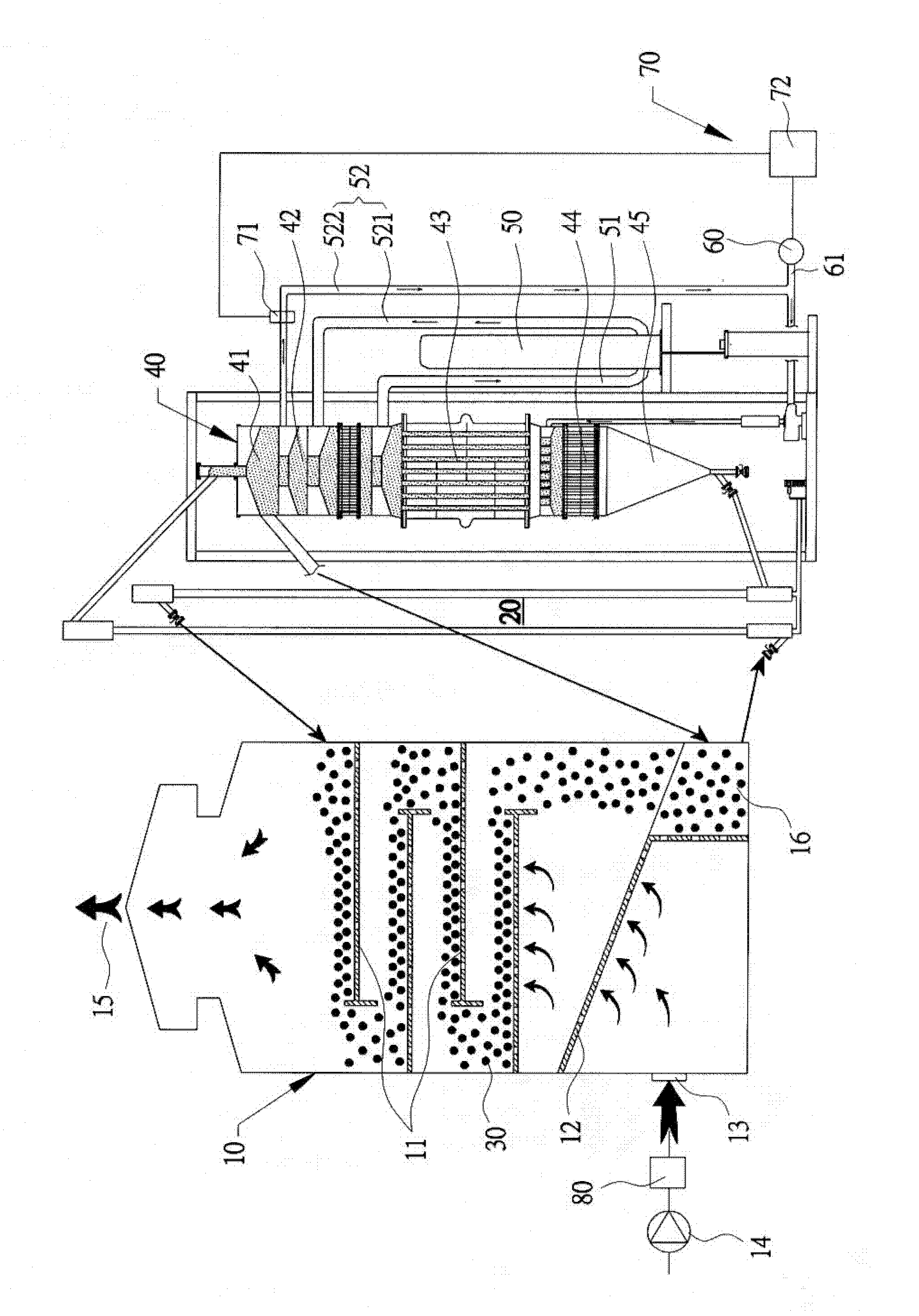 Organic solvent recovery apparatus for increasing recovery quality, method and uses thereof