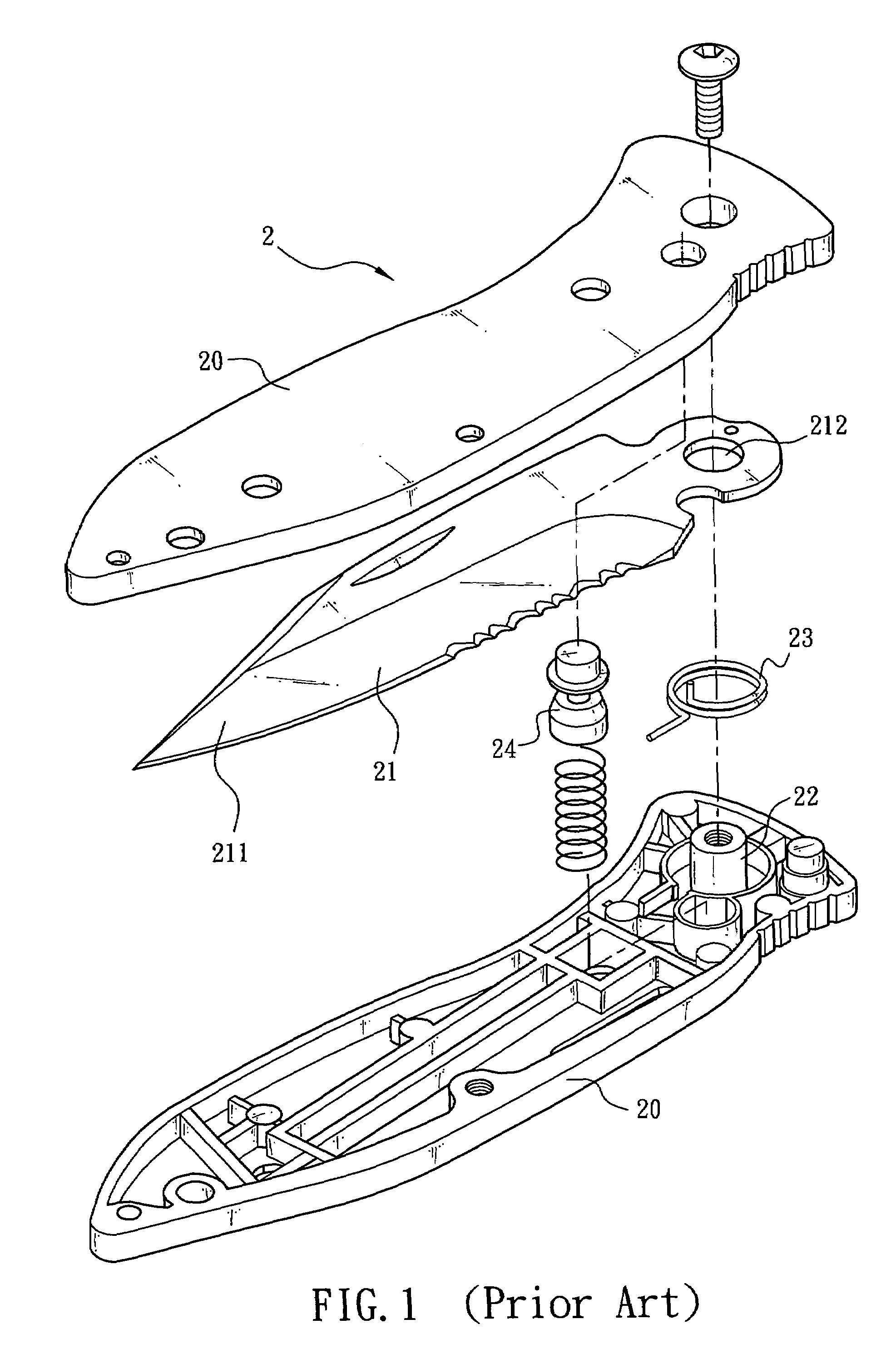 Folding knife assembly