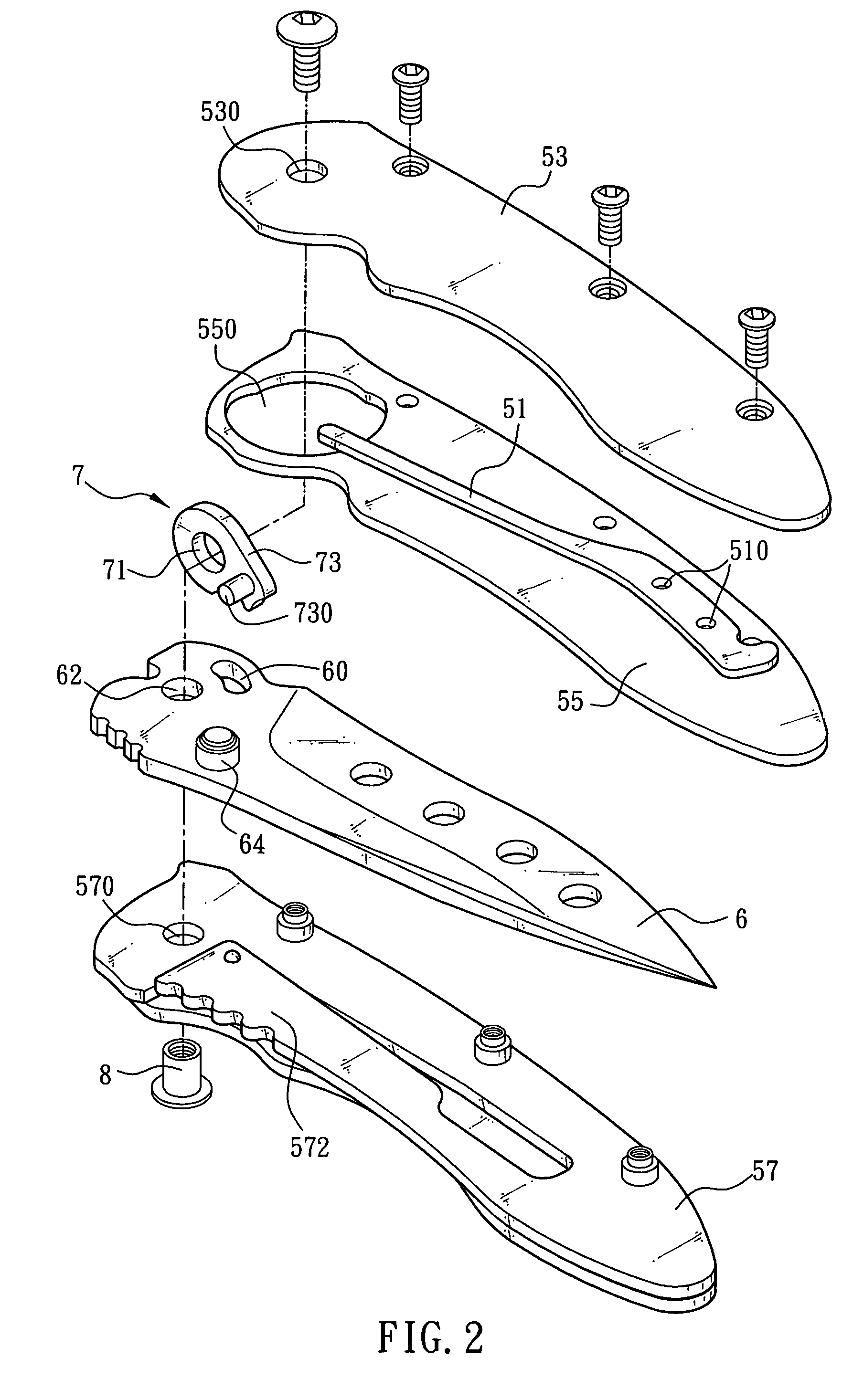 Folding knife assembly