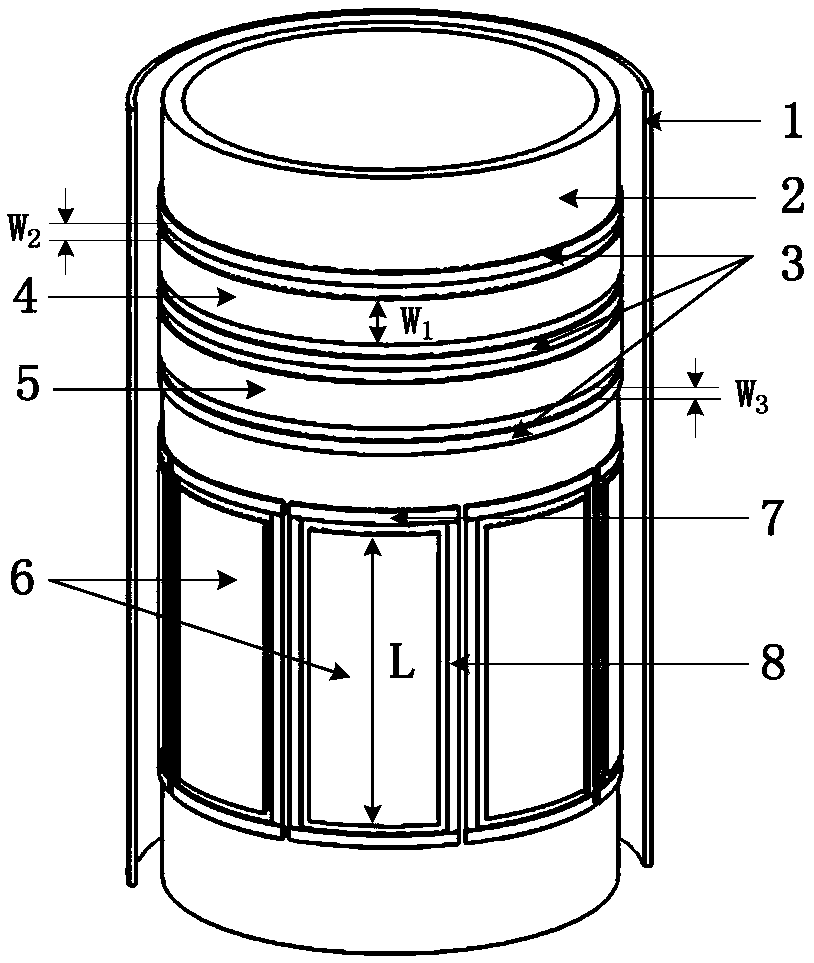 Capacitive sensor for measuring phase volume fraction of two-phase flow and optimization method of structural parameters