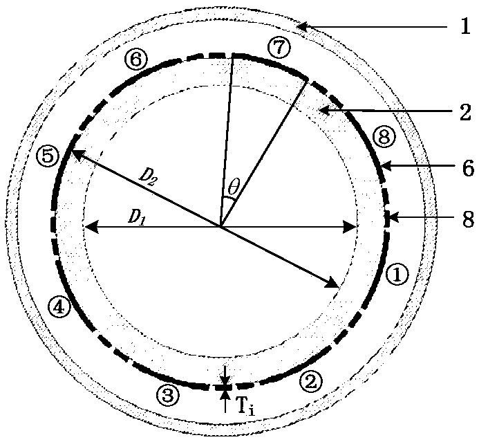 Capacitive sensor for measuring phase volume fraction of two-phase flow and optimization method of structural parameters