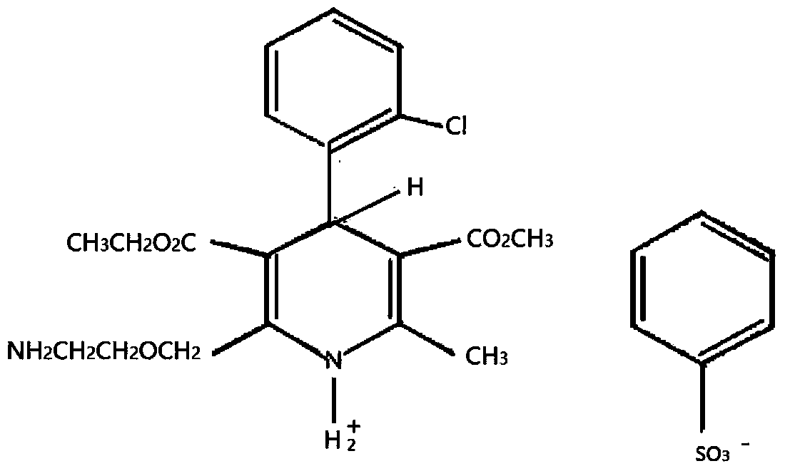 Tablet composition of levamlodipine besylate salt hydrate, tablet made therefrom and related preparation method