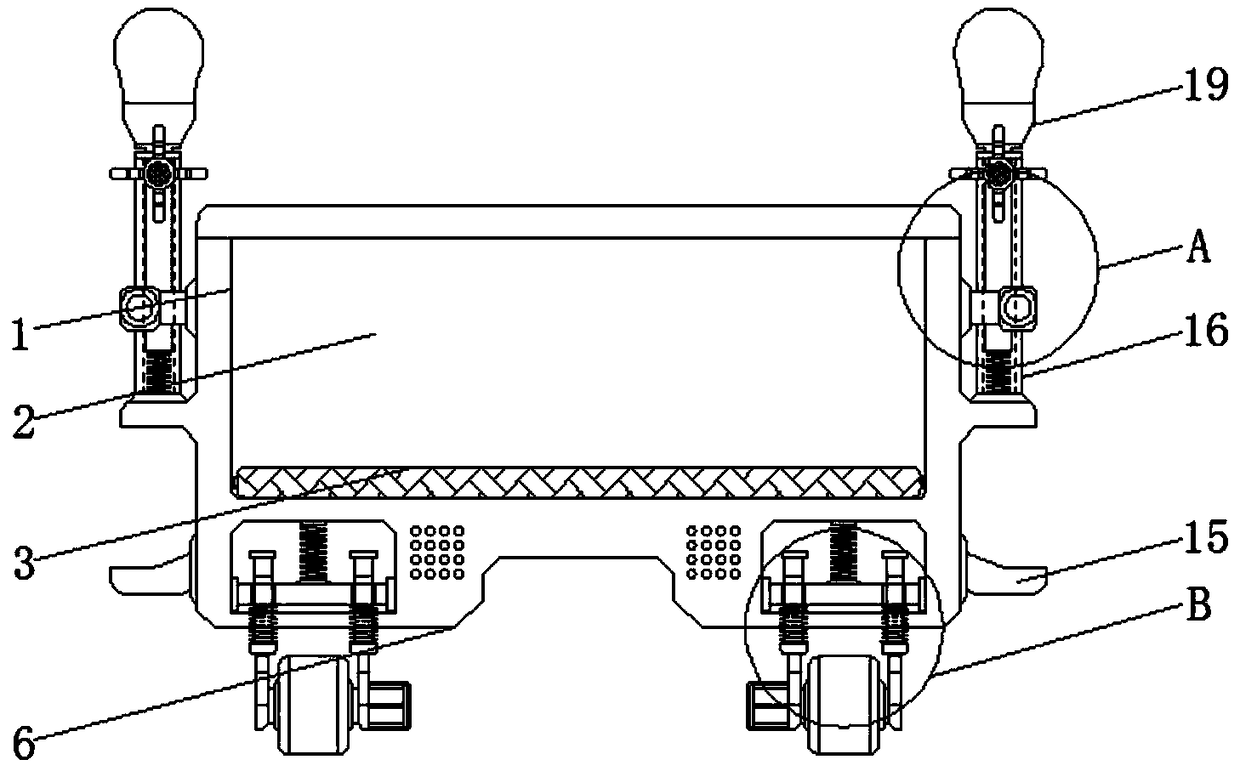 Hand-pushed dining car provided with damping mechanism