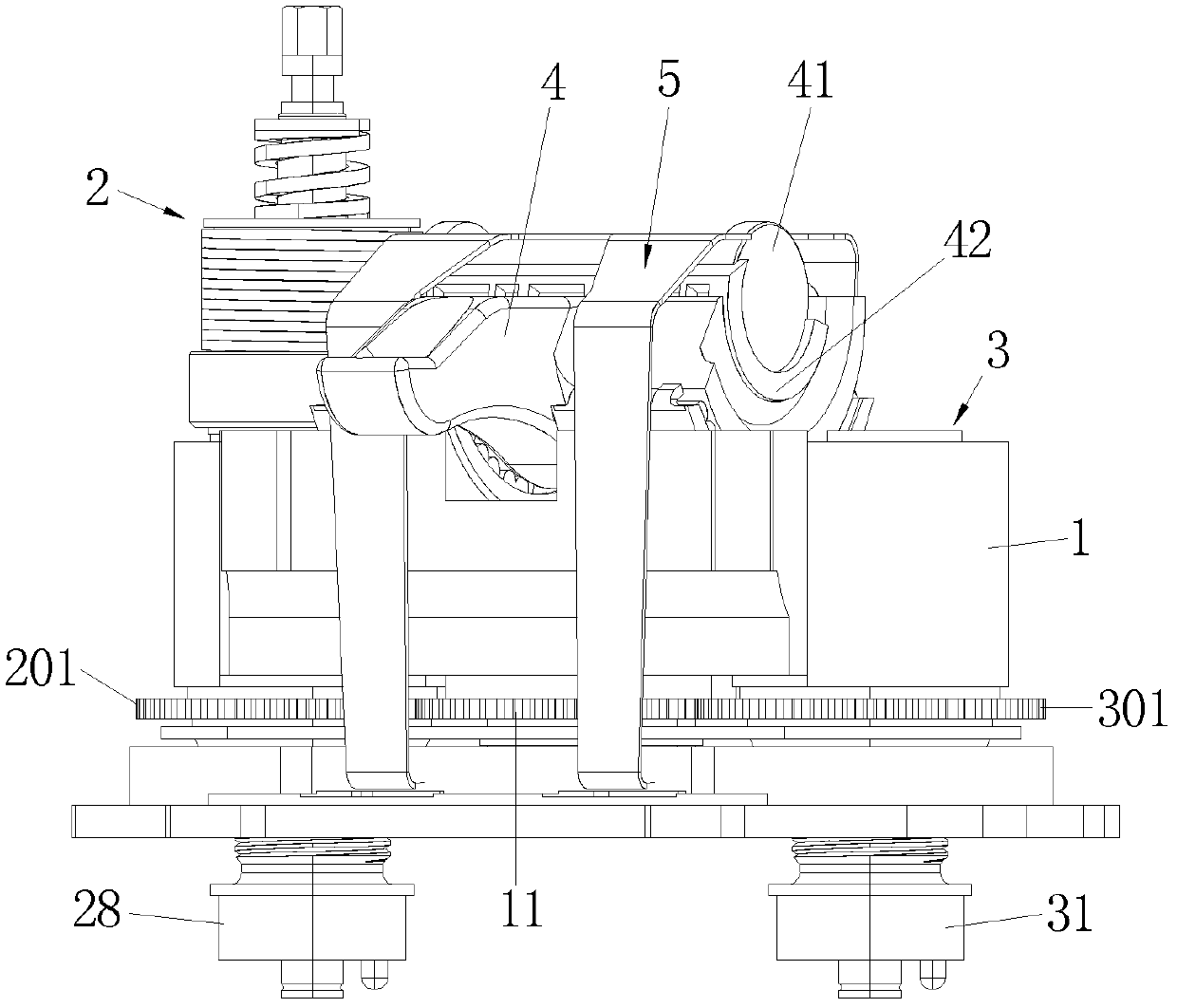 Clearance compensation mechanism of gas-pressure plate type brake