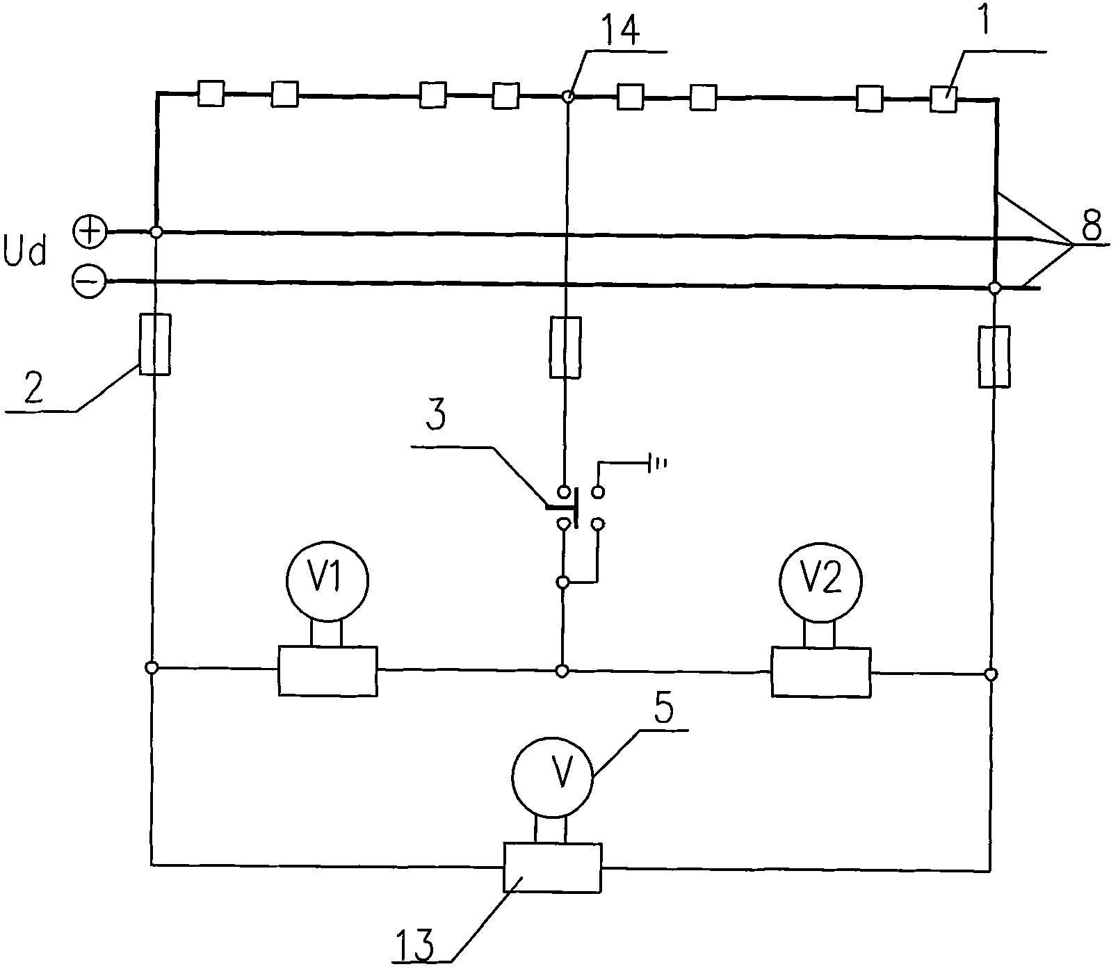 Electrolysis direct current system online insulated monitoring device and a monitoring method