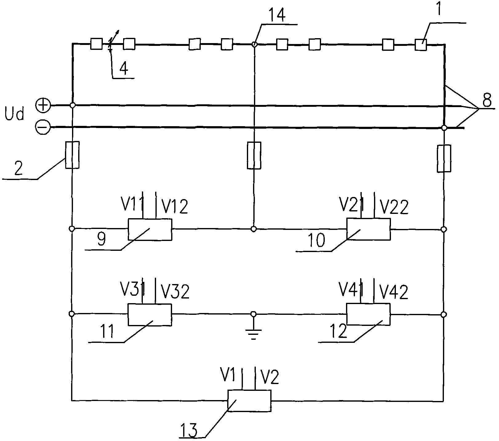 Electrolysis direct current system online insulated monitoring device and a monitoring method