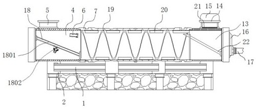 A biomass fuel drying device with uniform feeding and strong sealing