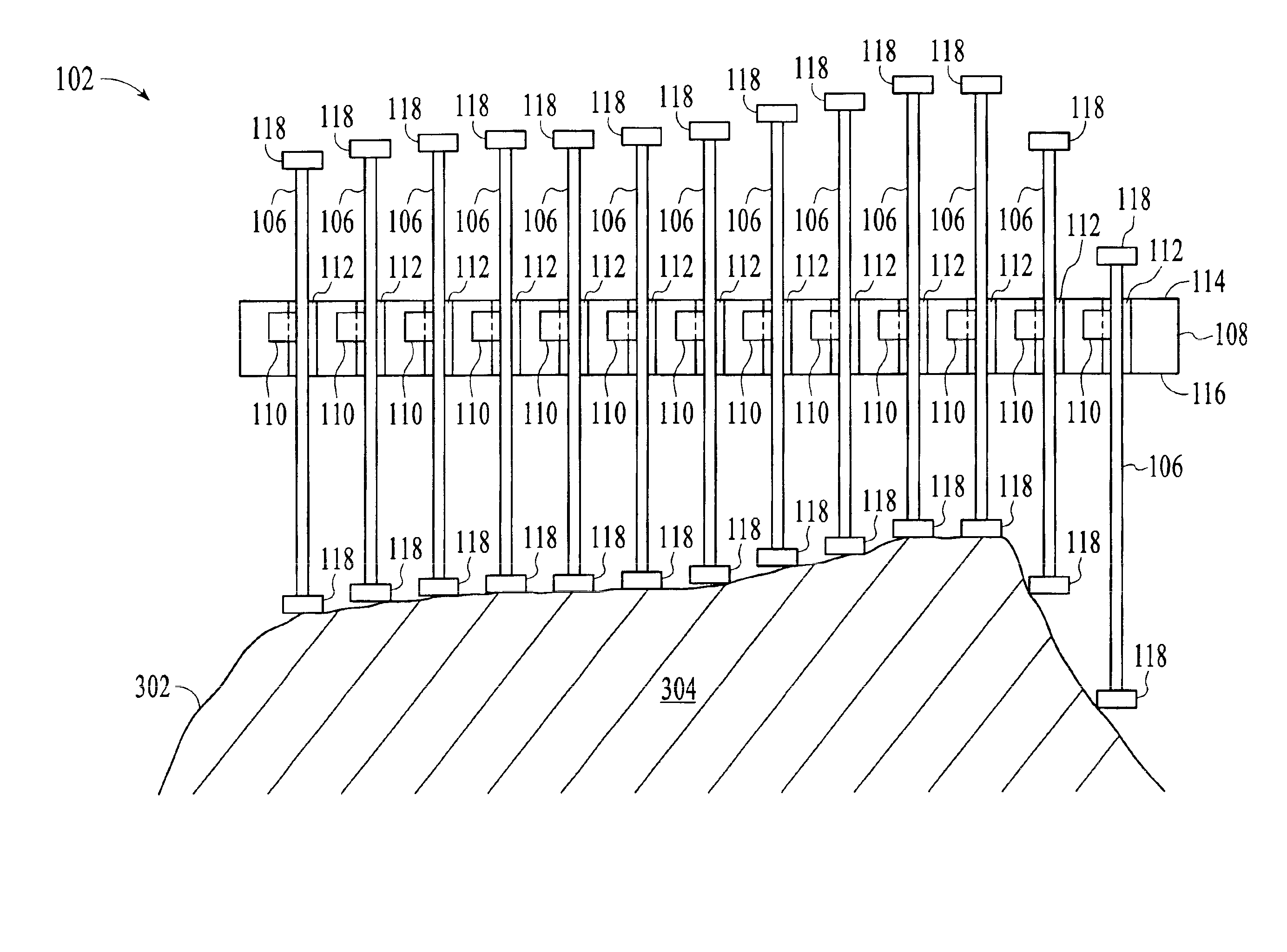 System and method for measuring three-dimensional objects using displacements of elongate measuring members