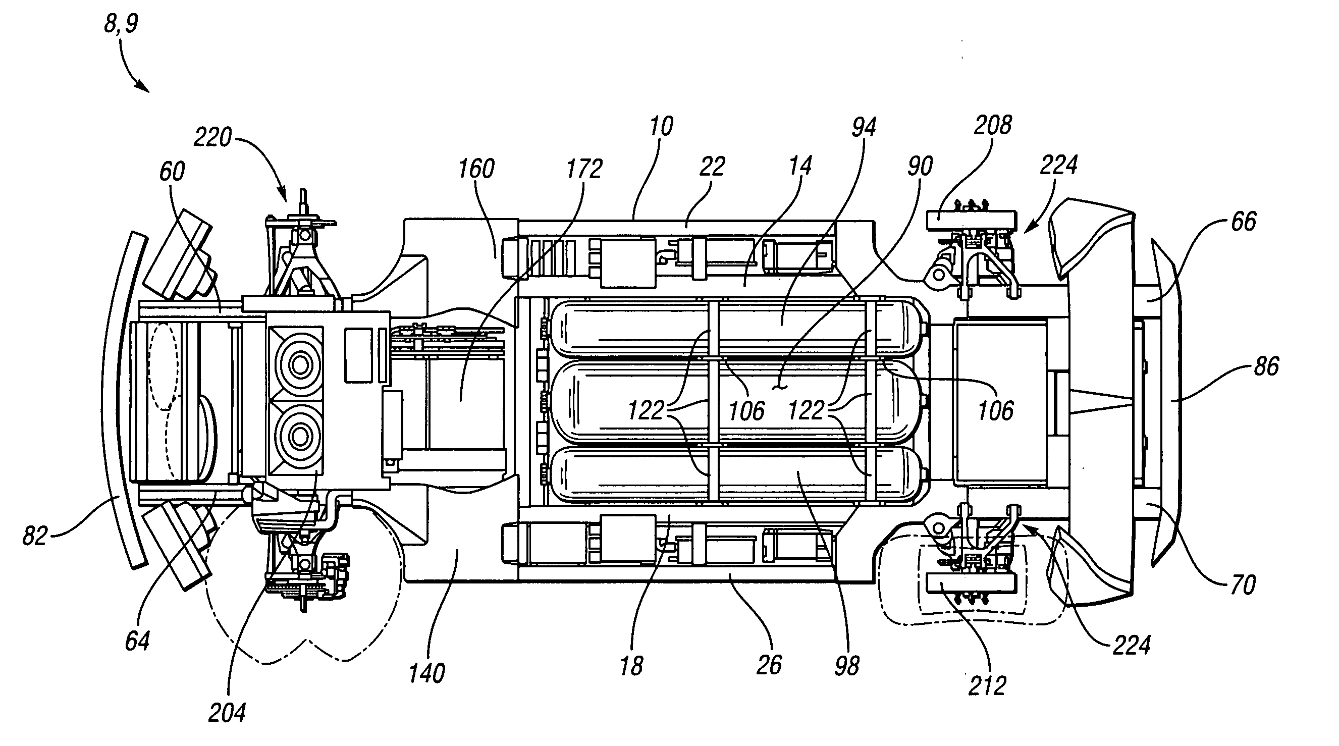 Compressed gas tank carrier assembly