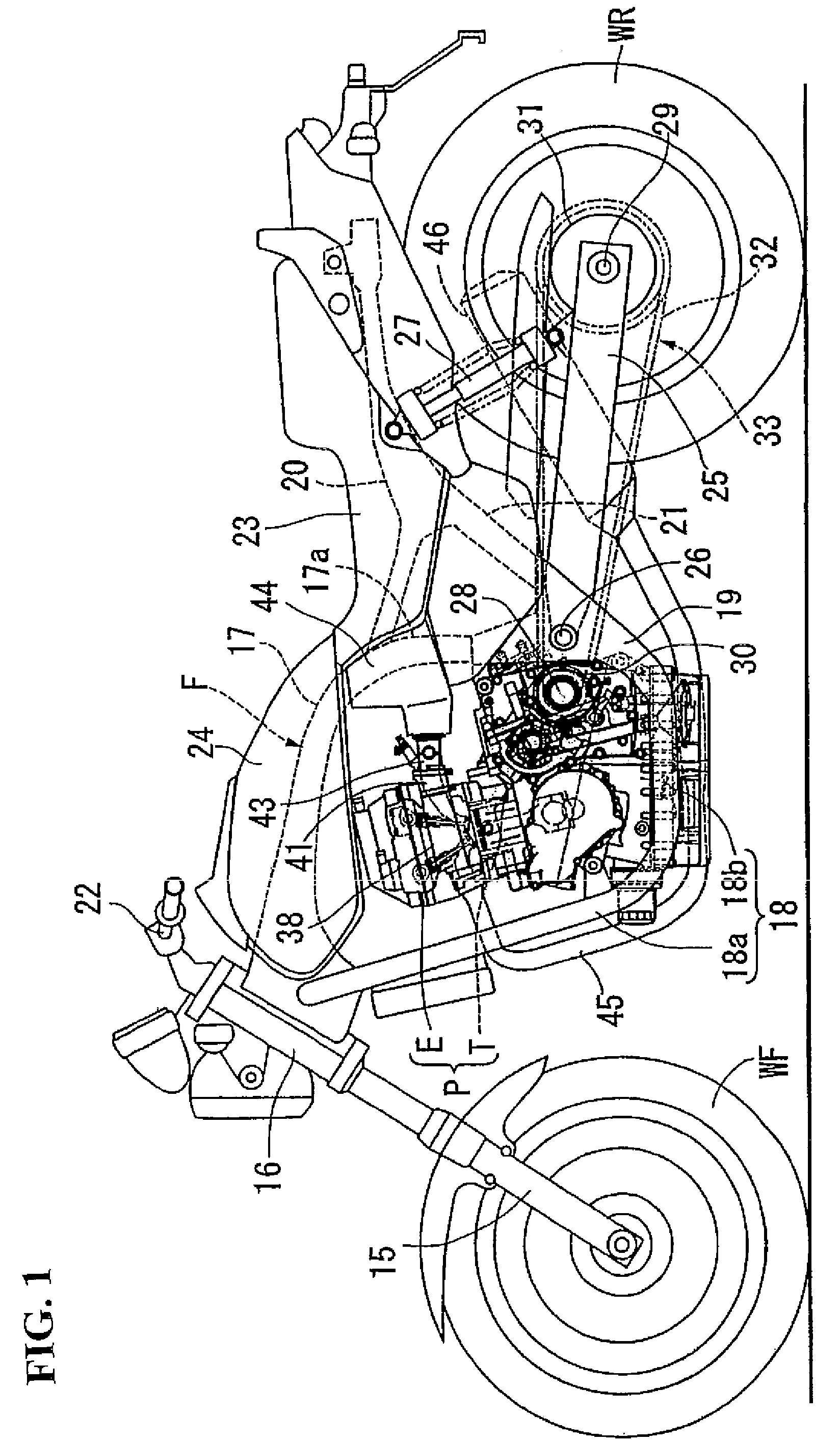 Power unit for motorcycle