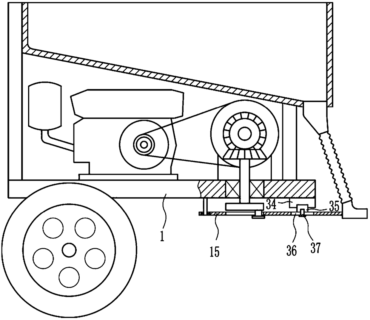 Farm grass seed spreader